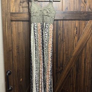 Derek Heart Multicolor Striped Maxi Dress